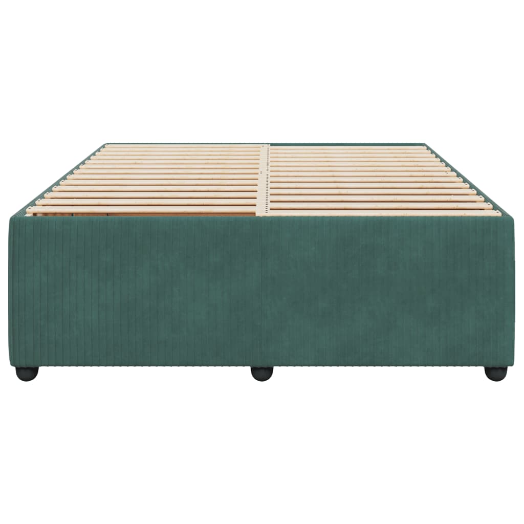 Bedframe zonder matras 160x200 cm fluweel donkergroen is nu te koop bij PeponiXL, paradijselijk wonen!