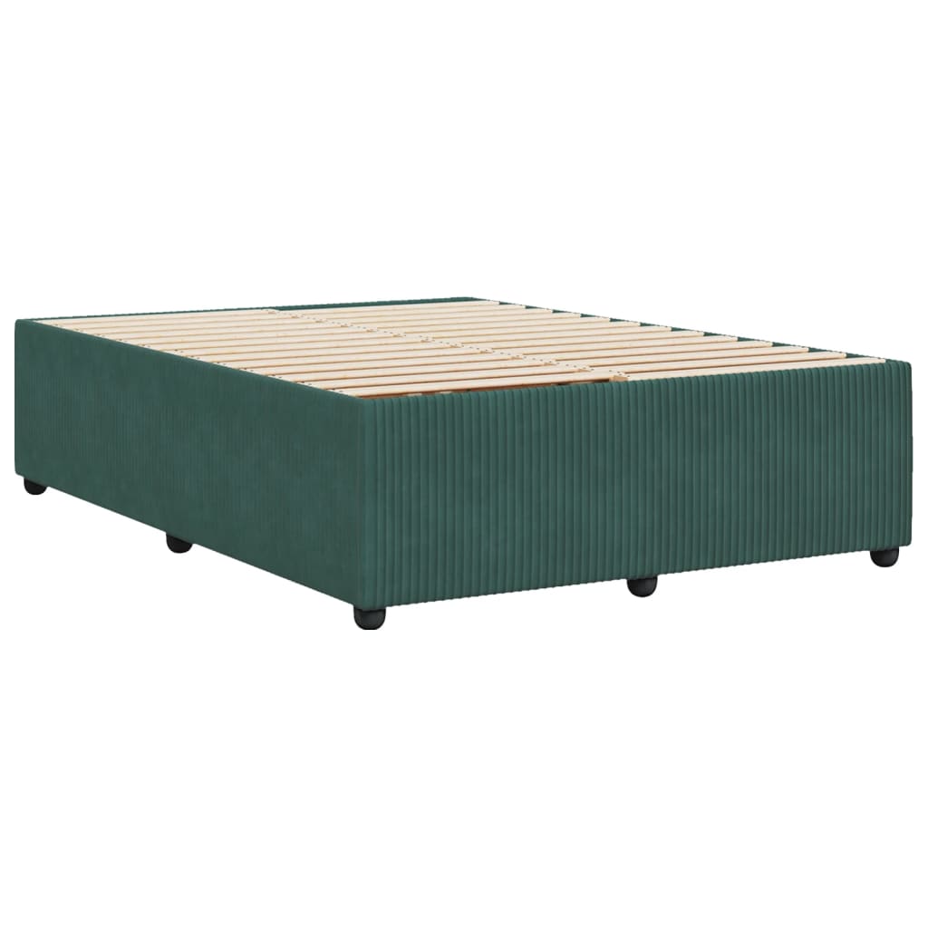Bedframe zonder matras 160x200 cm fluweel donkergroen is nu te koop bij PeponiXL, paradijselijk wonen!