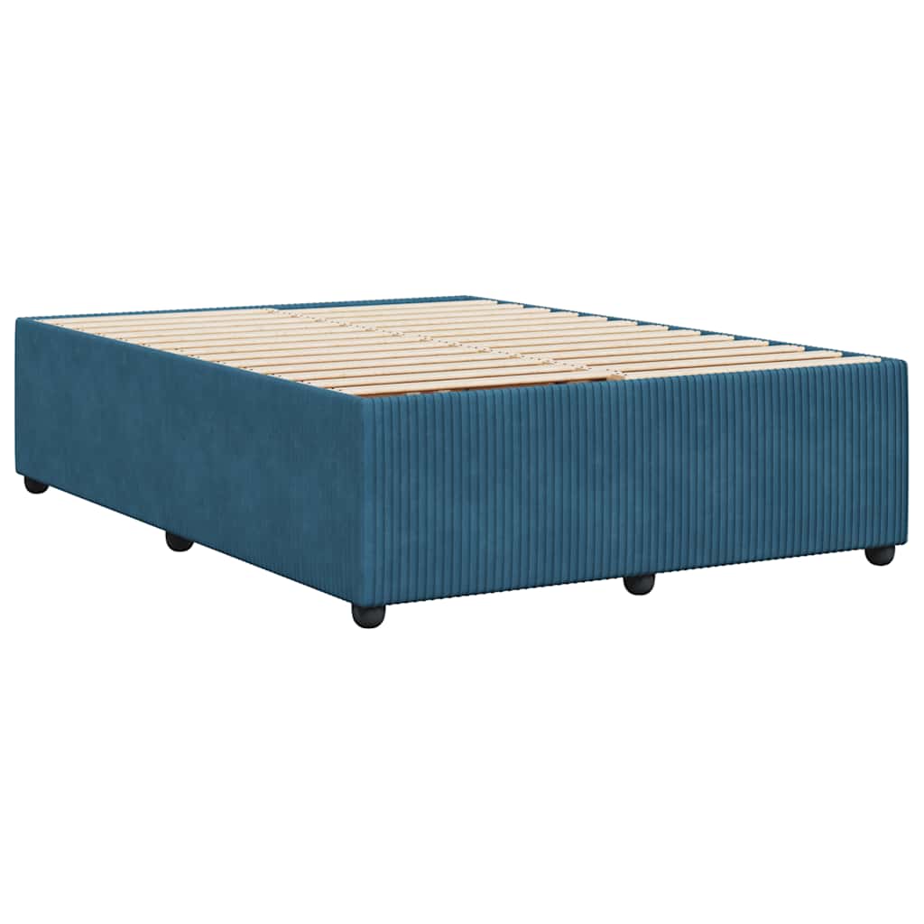 Bedframe fluweel blauw 160x200 cm is nu te koop bij PeponiXL, paradijselijk wonen!
