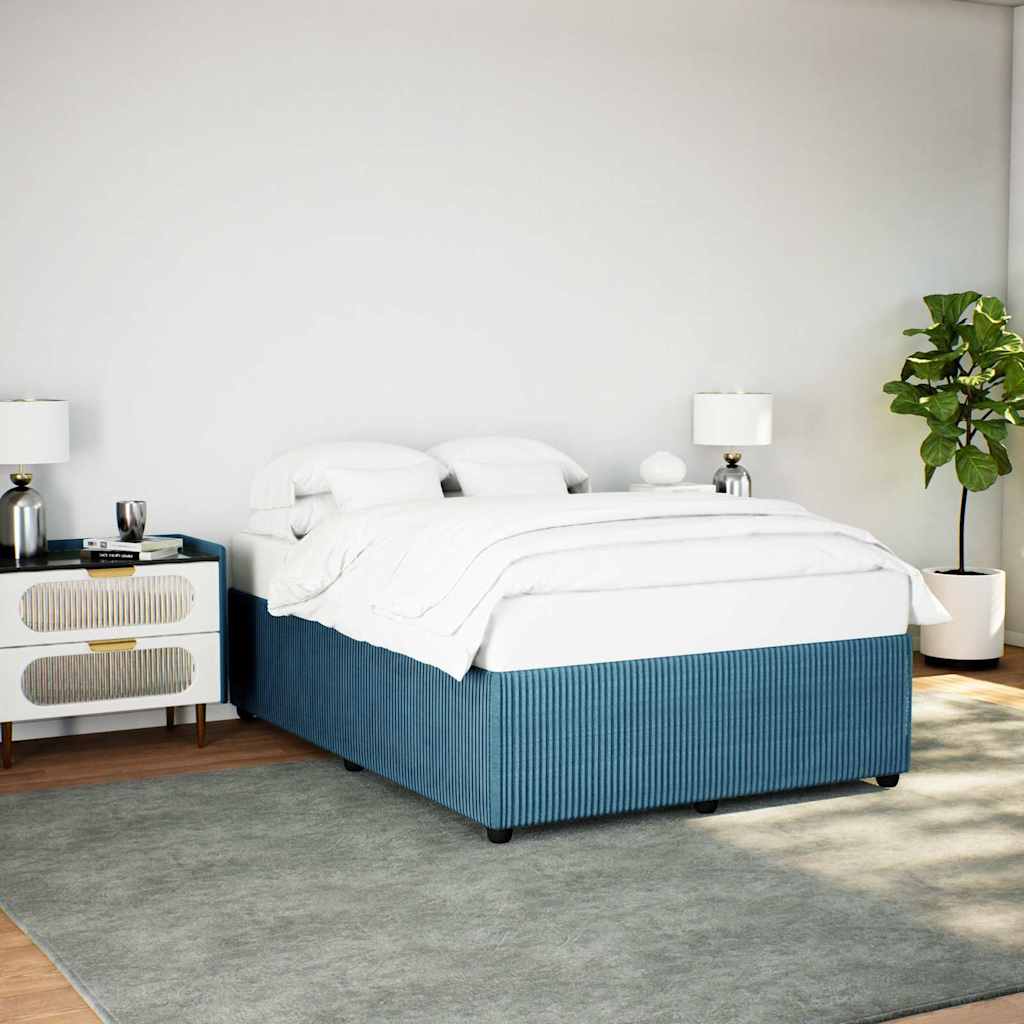 Bedframe fluweel blauw 160x200 cm is nu te koop bij PeponiXL, paradijselijk wonen!