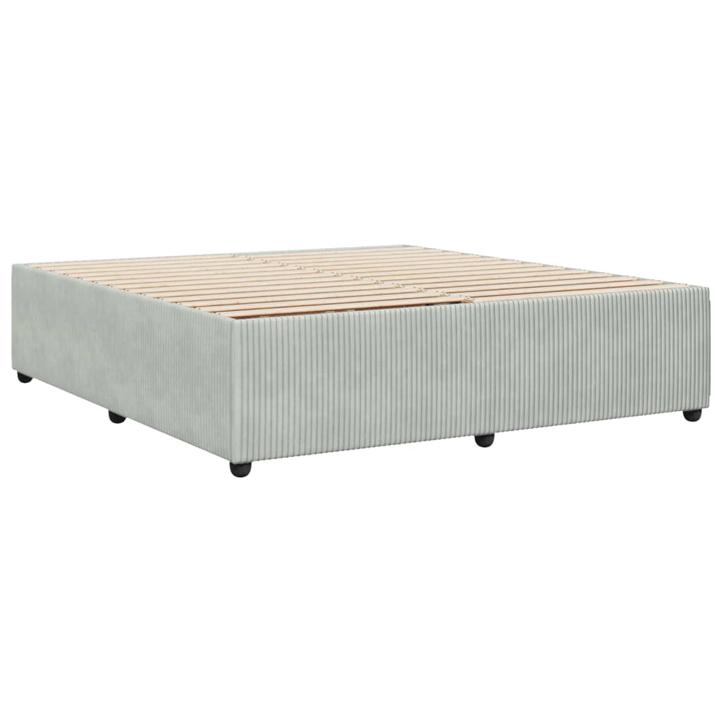 Bedframe zonder matras 180x200 cm fluweel lichtgrijs is nu te koop bij PeponiXL, paradijselijk wonen!