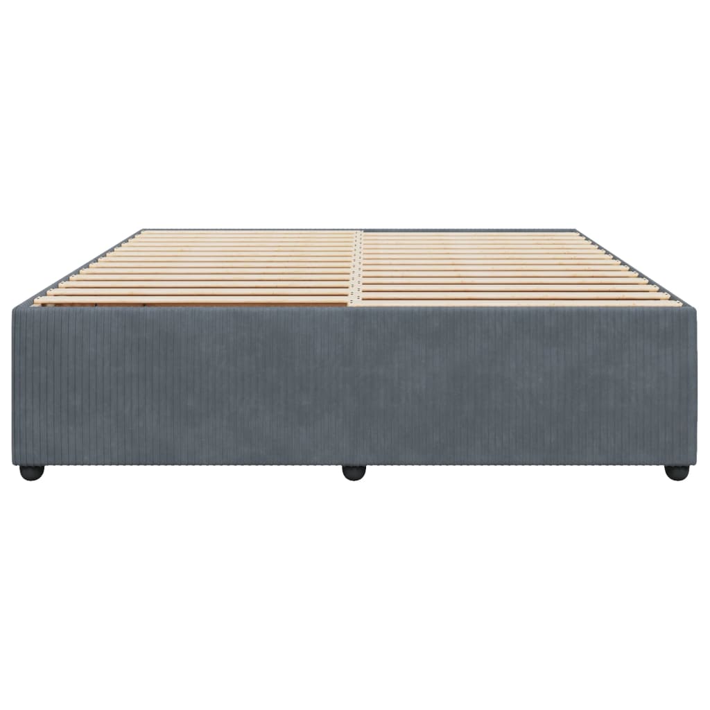 Bedframe zonder matras 180x200 cm fluweel donkergrijs is nu te koop bij PeponiXL, paradijselijk wonen!