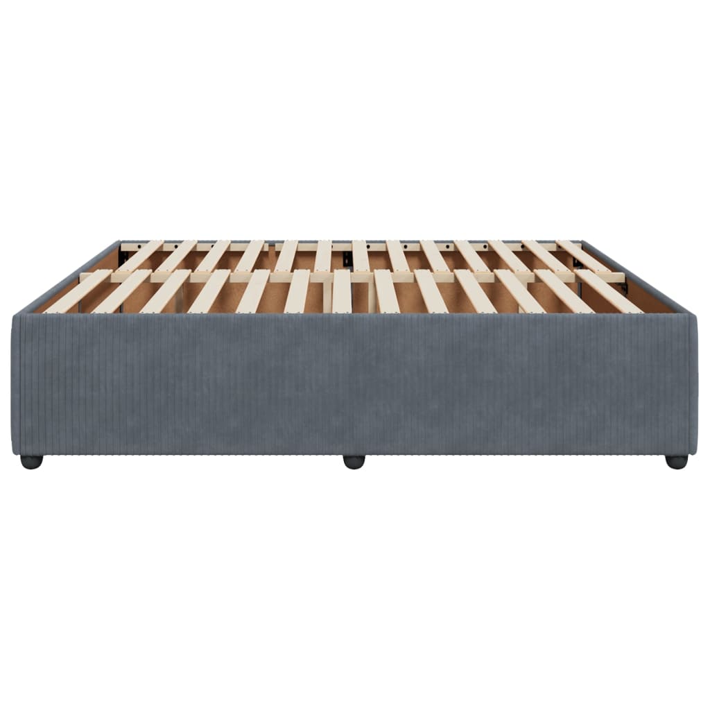 Bedframe zonder matras 180x200 cm fluweel donkergrijs is nu te koop bij PeponiXL, paradijselijk wonen!