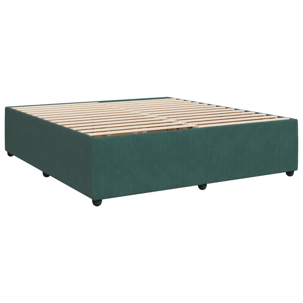 Bedframe zonder matras 180x200 cm fluweel donkergroen is nu te koop bij PeponiXL, paradijselijk wonen!