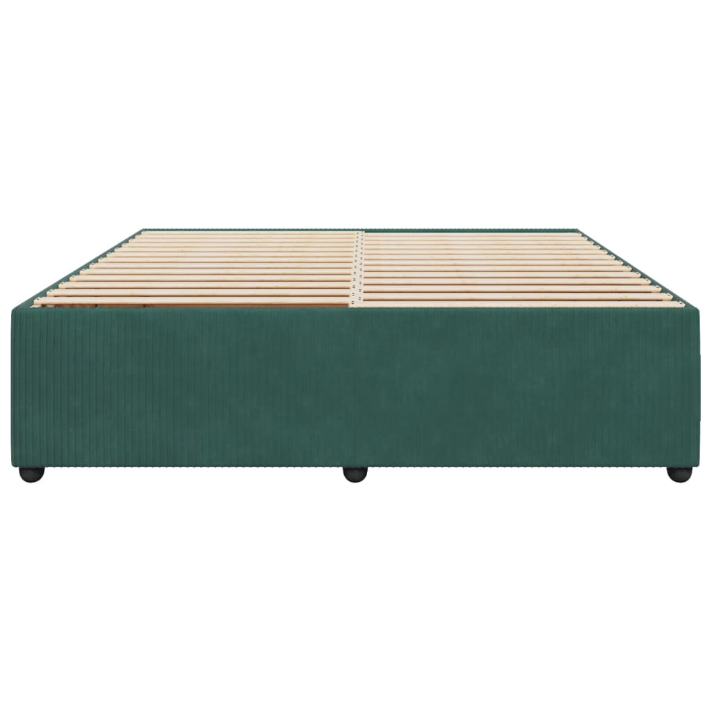 Bedframe zonder matras 180x200 cm fluweel donkergroen is nu te koop bij PeponiXL, paradijselijk wonen!