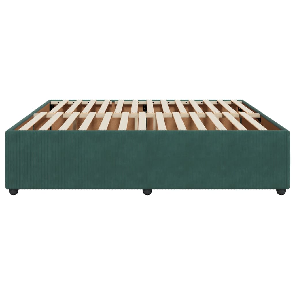 Bedframe zonder matras 180x200 cm fluweel donkergroen is nu te koop bij PeponiXL, paradijselijk wonen!