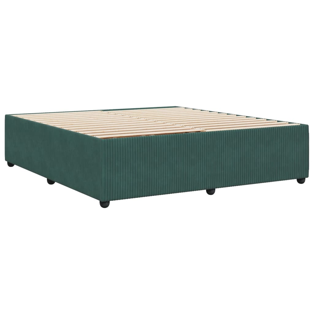 Bedframe zonder matras 180x200 cm fluweel donkergroen is nu te koop bij PeponiXL, paradijselijk wonen!