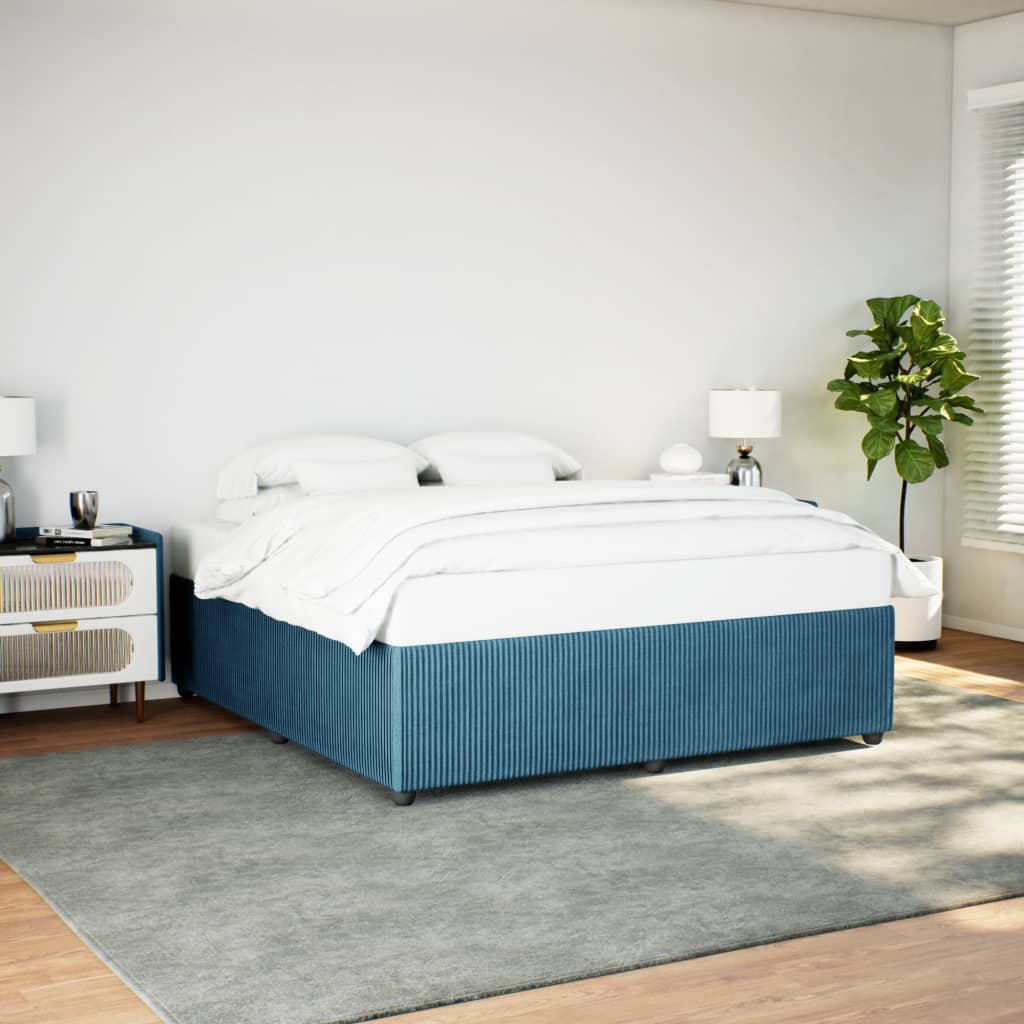 Bedframe fluweel blauw 180x200 cm is nu te koop bij PeponiXL, paradijselijk wonen!
