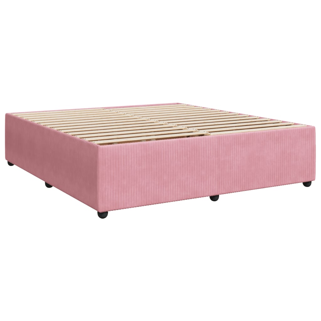 Bedframe fluweel roze 180x200 cm is nu te koop bij PeponiXL, paradijselijk wonen!
