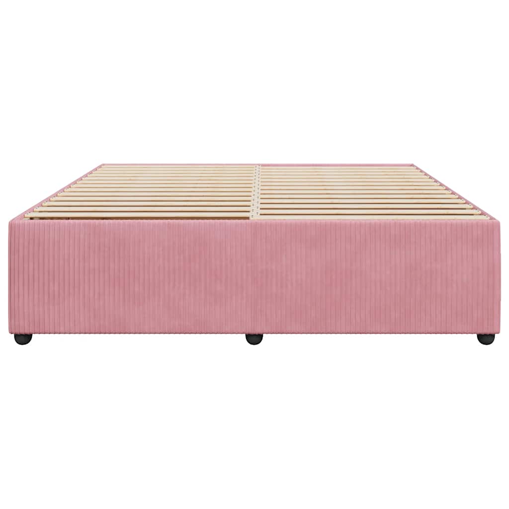 Bedframe fluweel roze 180x200 cm is nu te koop bij PeponiXL, paradijselijk wonen!