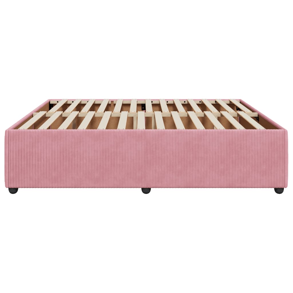 Bedframe fluweel roze 180x200 cm is nu te koop bij PeponiXL, paradijselijk wonen!