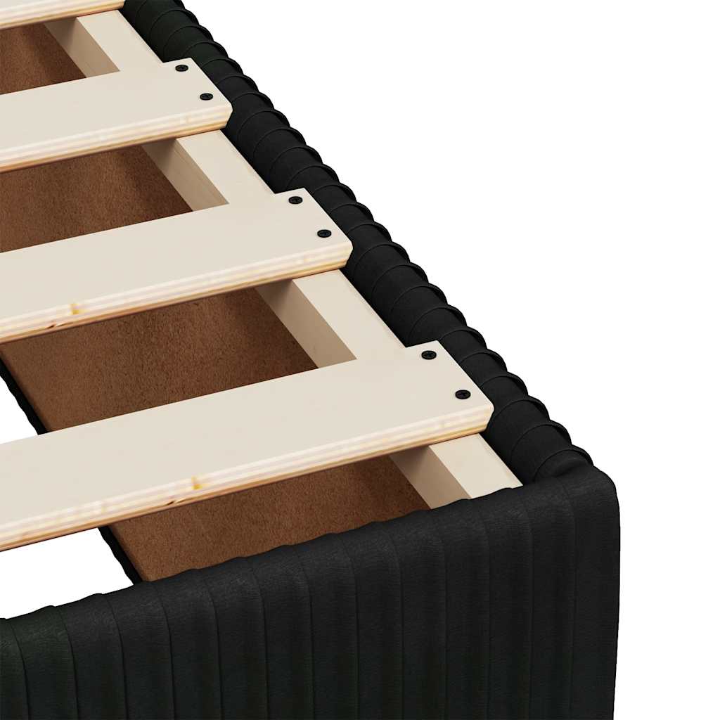 Bedframe zonder matras 200x200 cm fluweel zwart is nu te koop bij PeponiXL, paradijselijk wonen!