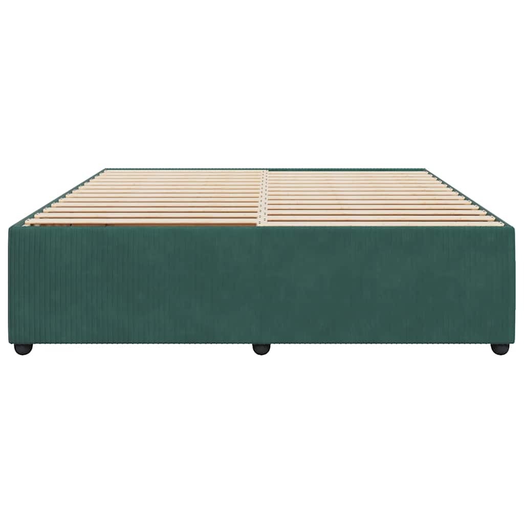 Bedframe zonder matras 200x200 cm fluweel donkergroen is nu te koop bij PeponiXL, paradijselijk wonen!