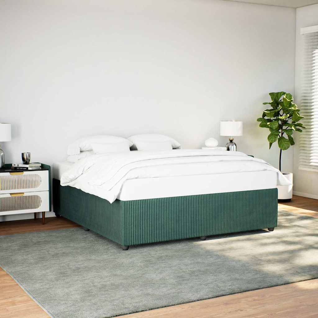 Bedframe zonder matras 200x200 cm fluweel donkergroen is nu te koop bij PeponiXL, paradijselijk wonen!