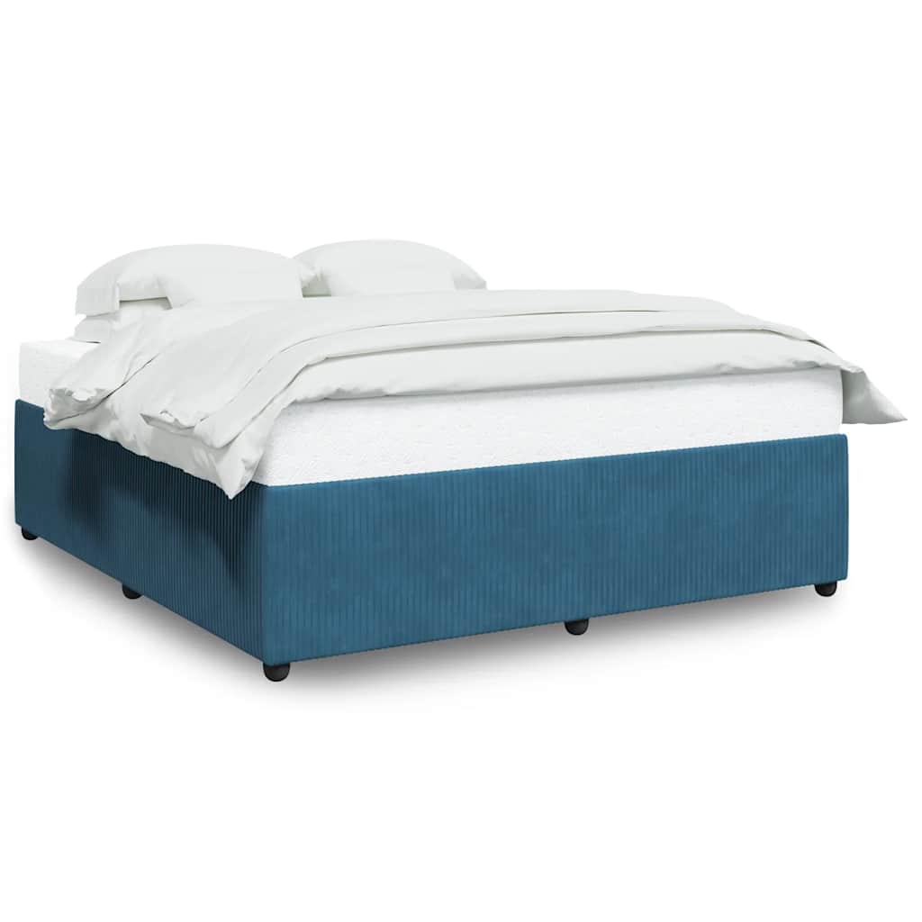 Bedframe fluweel blauw 200x200 cm is nu te koop bij PeponiXL, paradijselijk wonen!