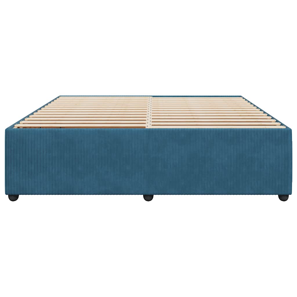 Bedframe fluweel blauw 200x200 cm is nu te koop bij PeponiXL, paradijselijk wonen!