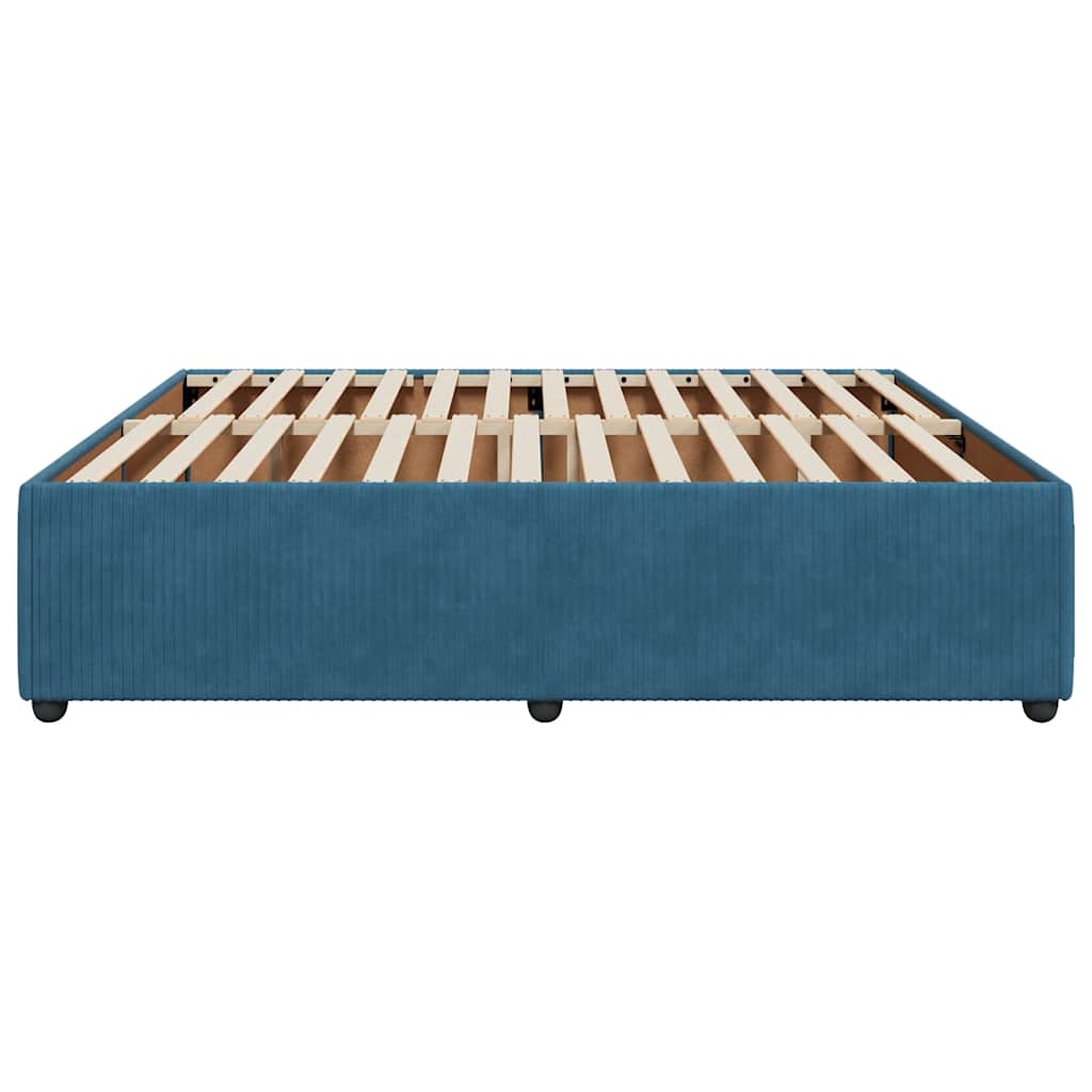 Bedframe fluweel blauw 200x200 cm is nu te koop bij PeponiXL, paradijselijk wonen!