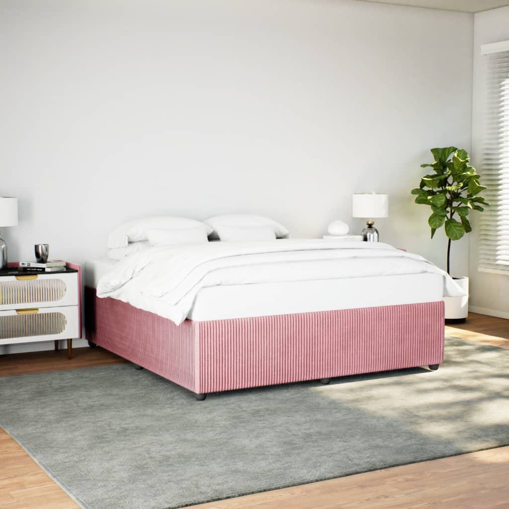 Bedframe fluweel roze 200x200 cm is nu te koop bij PeponiXL, paradijselijk wonen!