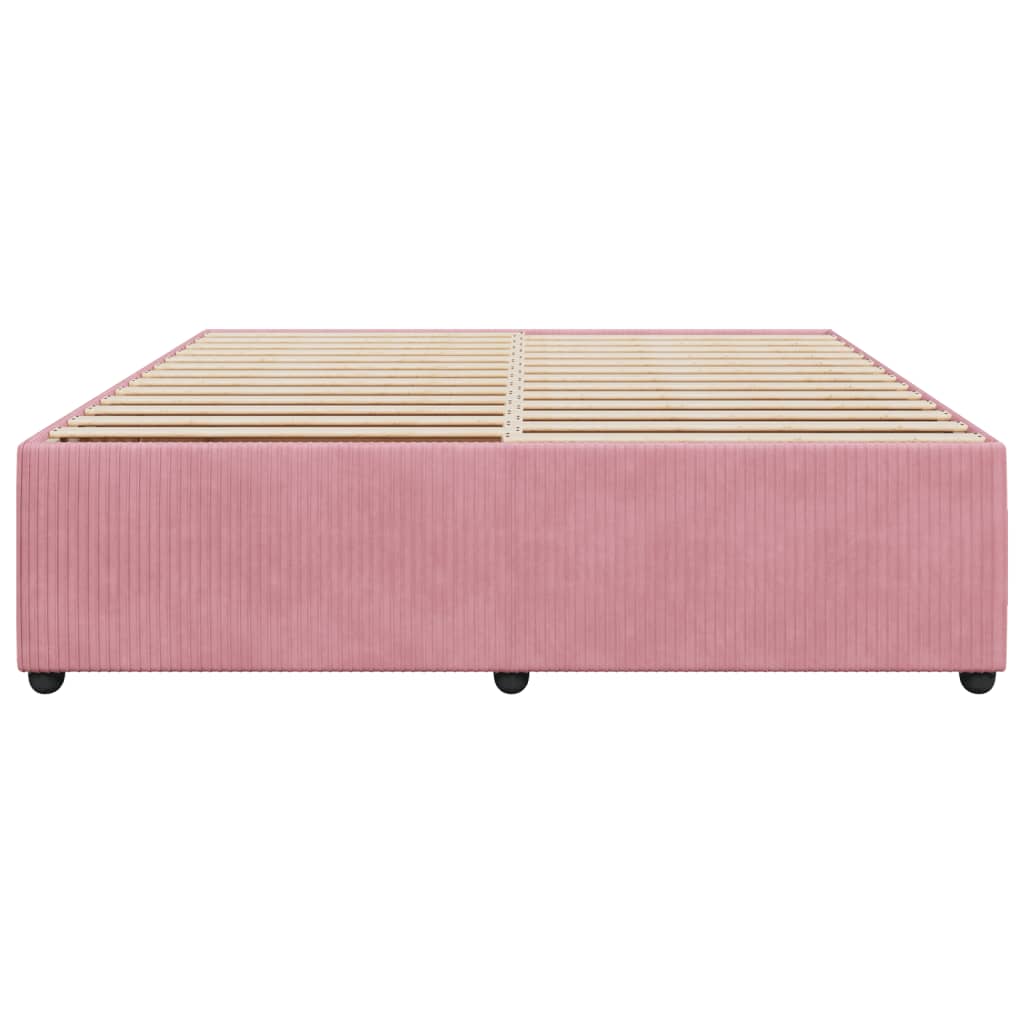 Bedframe fluweel roze 200x200 cm is nu te koop bij PeponiXL, paradijselijk wonen!