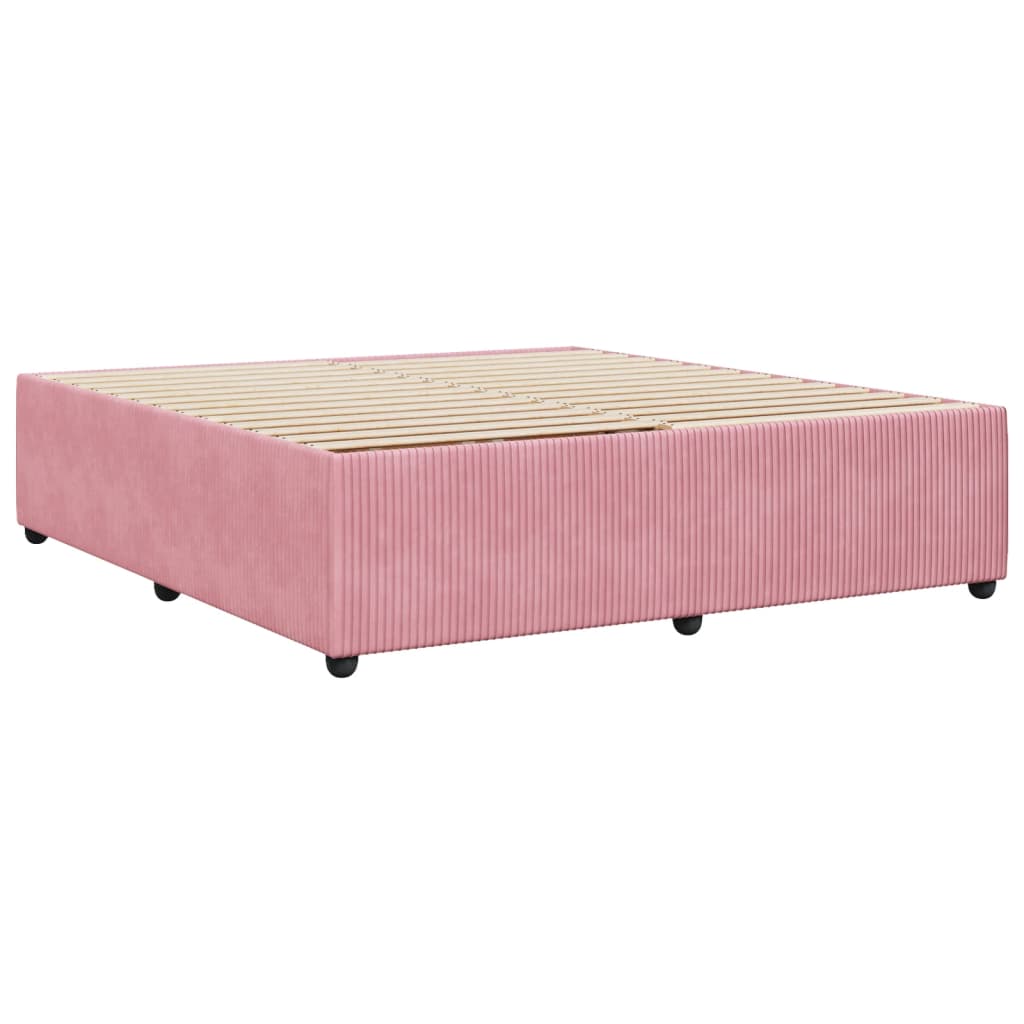 Bedframe fluweel roze 200x200 cm is nu te koop bij PeponiXL, paradijselijk wonen!