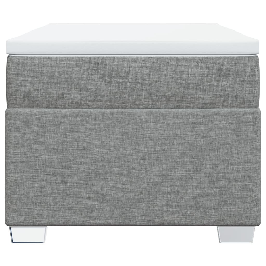 Boxspring met matras stof lichtgrijs 80x200 cm is nu te koop bij PeponiXL, paradijselijk wonen!
