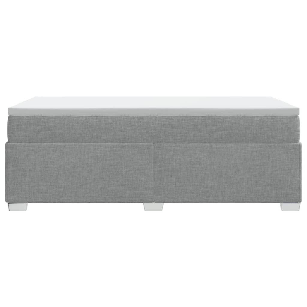 Boxspring met matras stof lichtgrijs 80x200 cm is nu te koop bij PeponiXL, paradijselijk wonen!