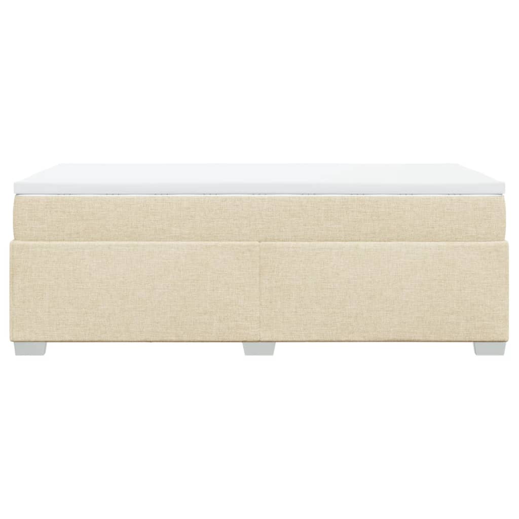 Boxspring met matras stof crèmekleurig 80x200 cm is nu te koop bij PeponiXL, paradijselijk wonen!