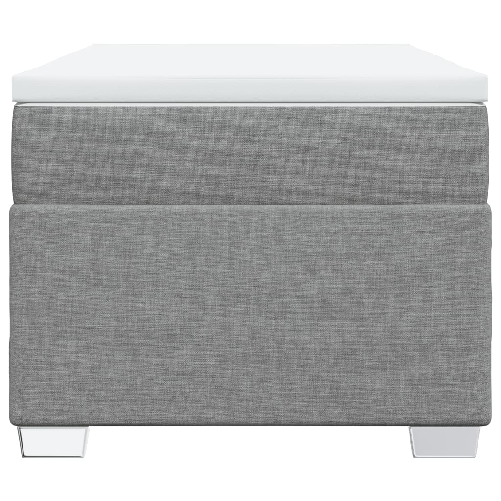 Boxspring met matras stof lichtgrijs 90x190 cm is nu te koop bij PeponiXL, paradijselijk wonen!