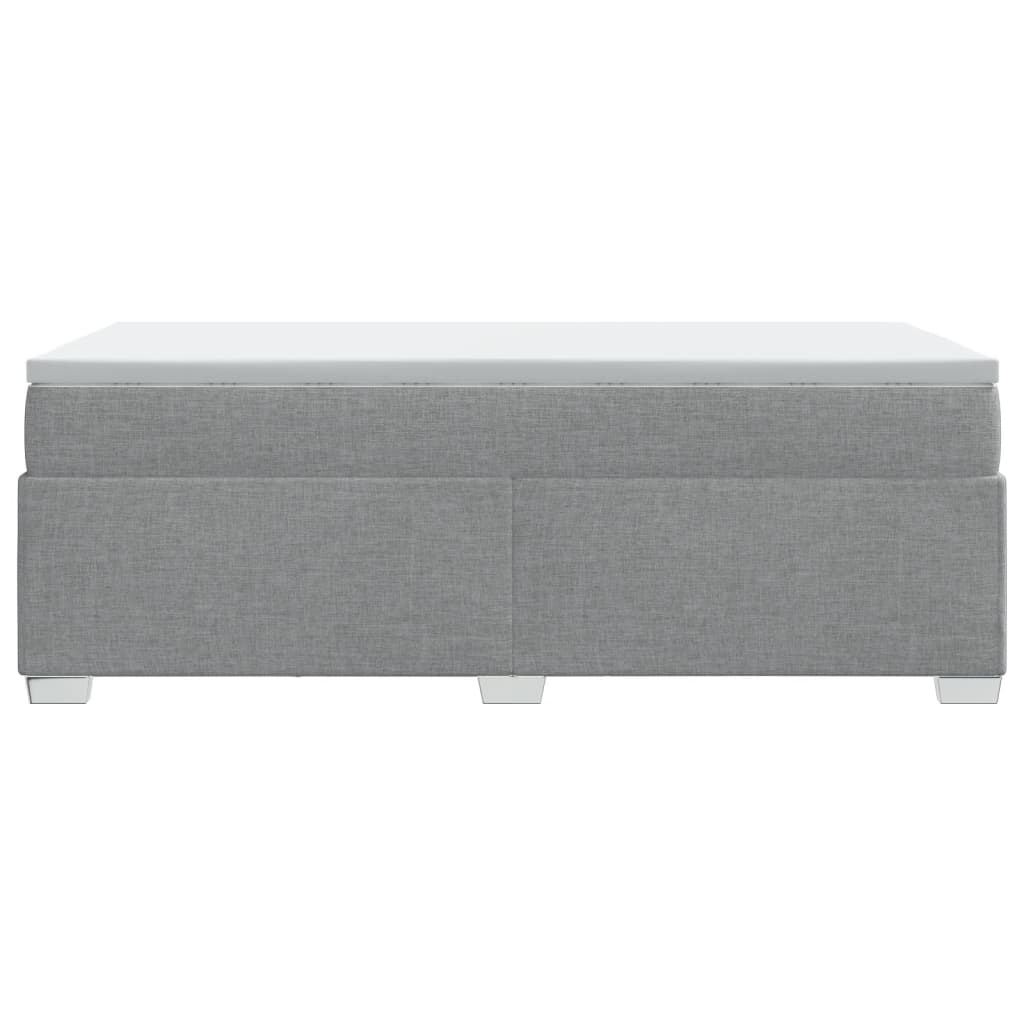 Boxspring met matras stof lichtgrijs 90x190 cm is nu te koop bij PeponiXL, paradijselijk wonen!