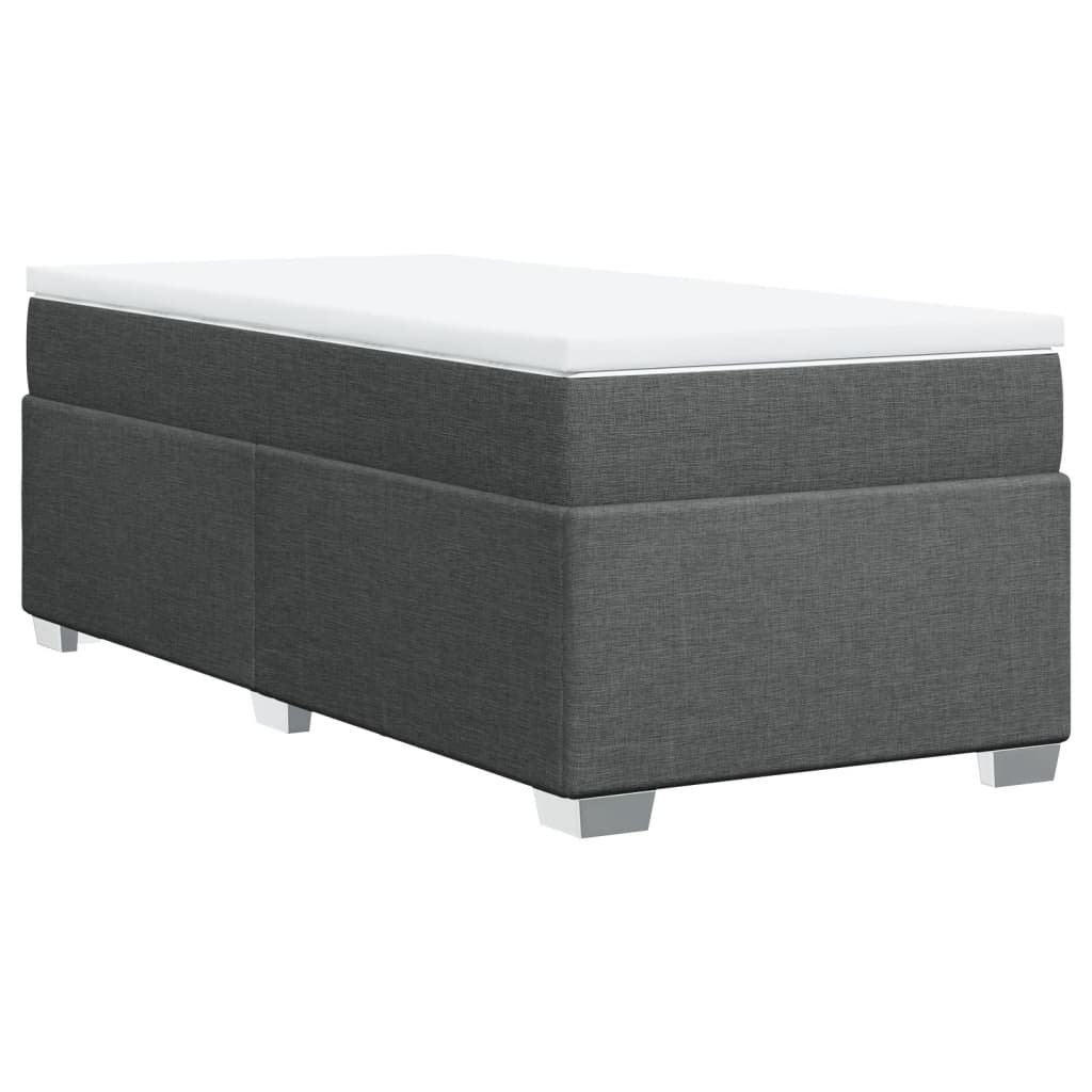 Boxspring met matras stof donkergrijs 90x190 cm is nu te koop bij PeponiXL, paradijselijk wonen!