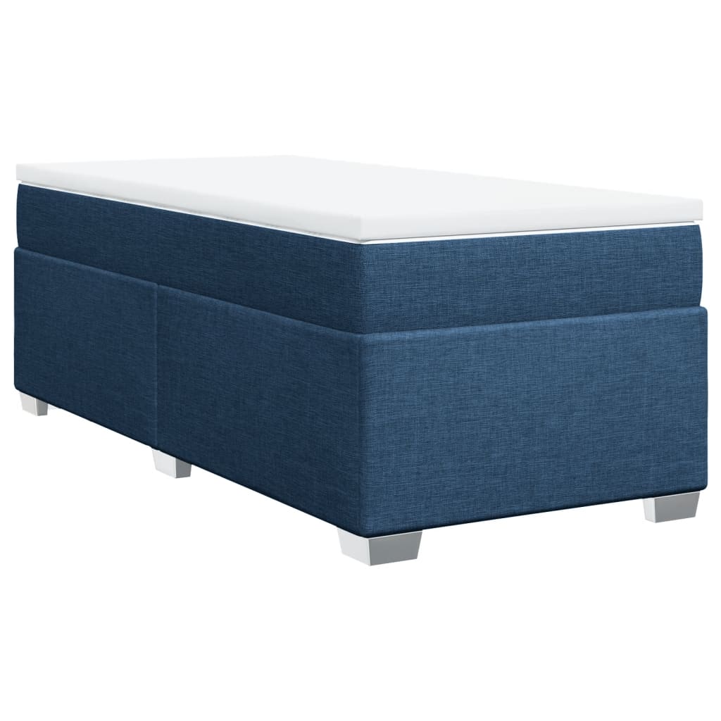 Boxspring met matras stof blauw 90x190 cm is nu te koop bij PeponiXL, paradijselijk wonen!