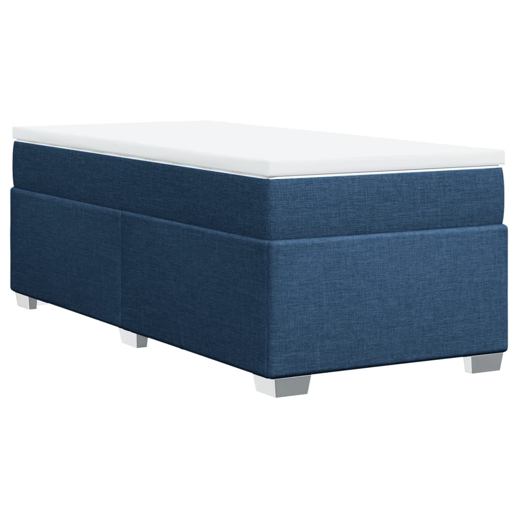 Boxspring met matras stof blauw 90x190 cm is nu te koop bij PeponiXL, paradijselijk wonen!