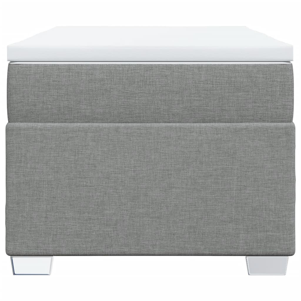 Boxspring met matras stof lichtgrijs 90x200 cm is nu te koop bij PeponiXL, paradijselijk wonen!