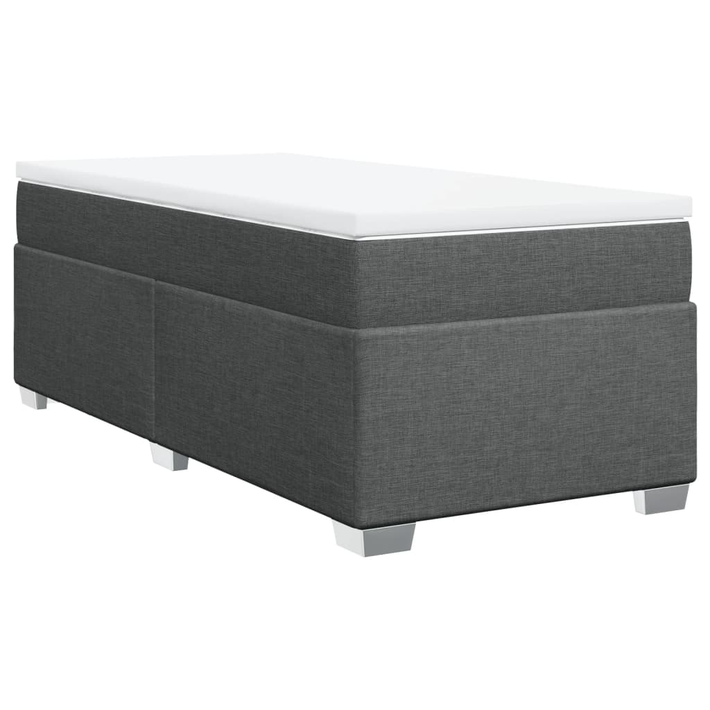 Boxspring met matras stof donkergrijs 90x200 cm is nu te koop bij PeponiXL, paradijselijk wonen!