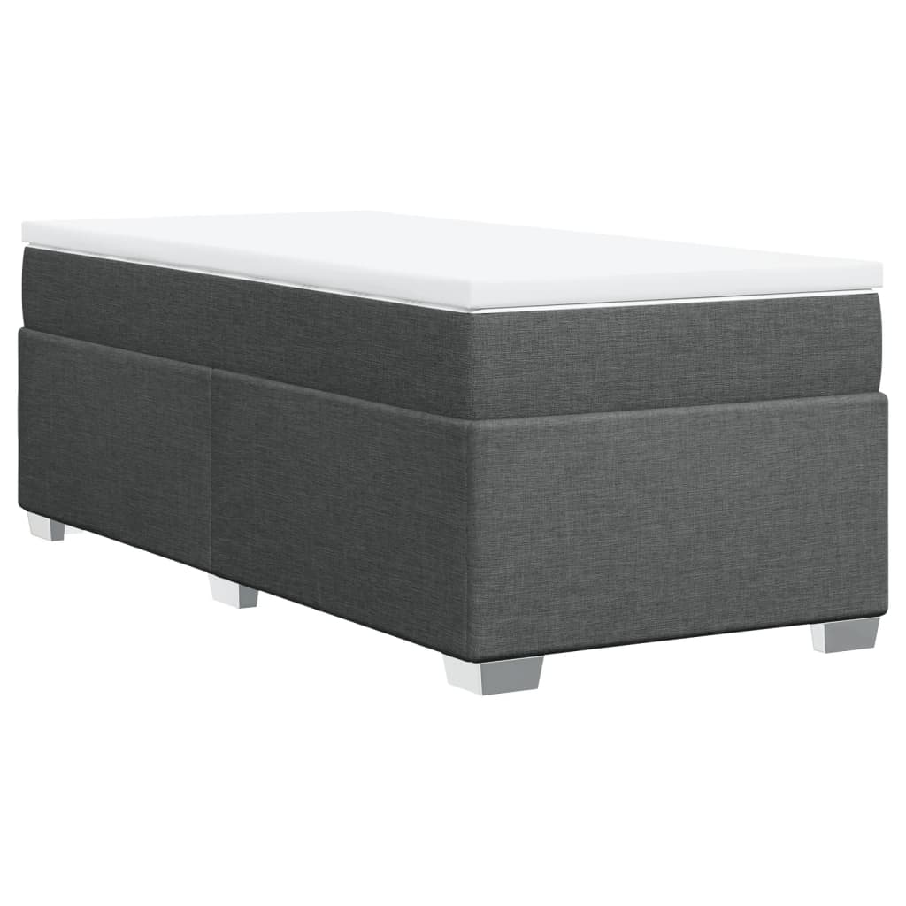 Boxspring met matras stof donkergrijs 90x200 cm is nu te koop bij PeponiXL, paradijselijk wonen!