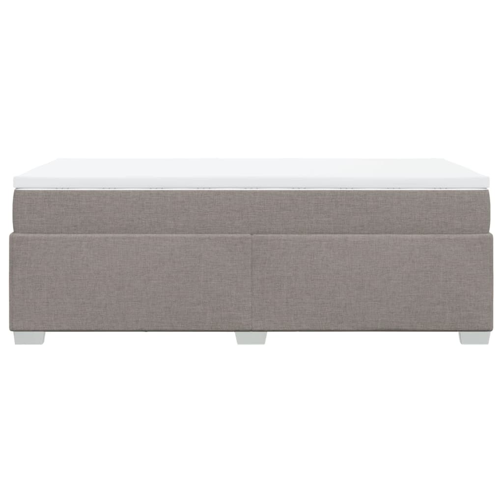 Boxspring met matras stof taupe 90x200 cm is nu te koop bij PeponiXL, paradijselijk wonen!