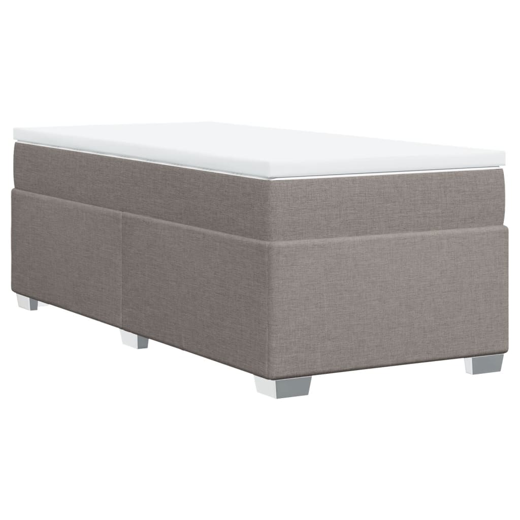 Boxspring met matras stof taupe 90x200 cm is nu te koop bij PeponiXL, paradijselijk wonen!