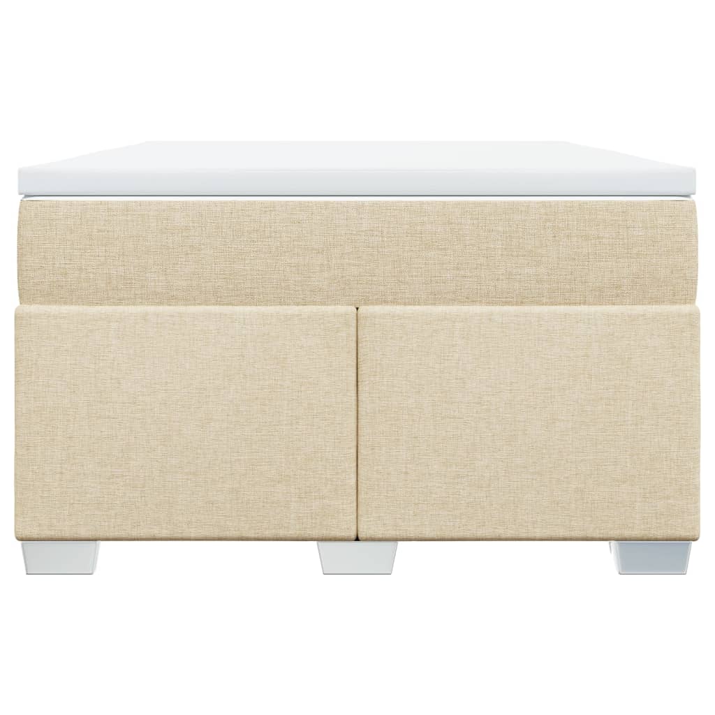 Boxspring met matras stof crèmekleurig 120x190 cm is nu te koop bij PeponiXL, paradijselijk wonen!