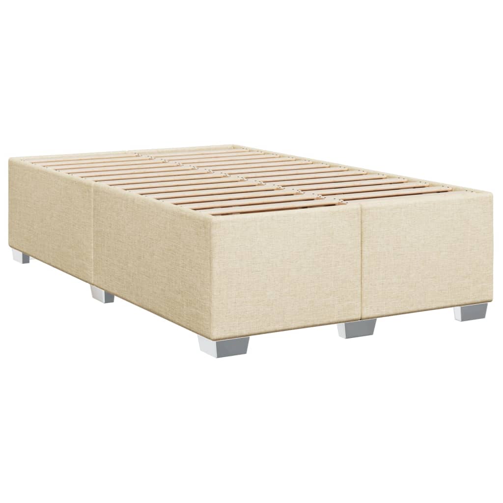 Boxspring met matras stof crèmekleurig 120x190 cm is nu te koop bij PeponiXL, paradijselijk wonen!