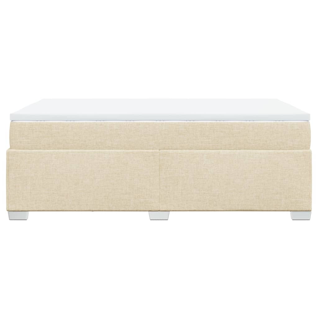 Boxspring met matras stof crèmekleurig 120x190 cm is nu te koop bij PeponiXL, paradijselijk wonen!