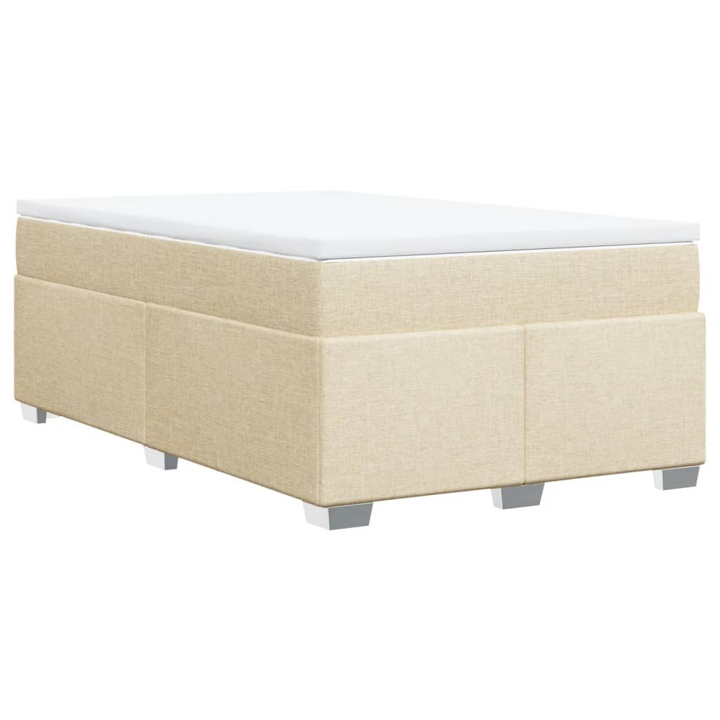 Boxspring met matras stof crèmekleurig 120x190 cm is nu te koop bij PeponiXL, paradijselijk wonen!