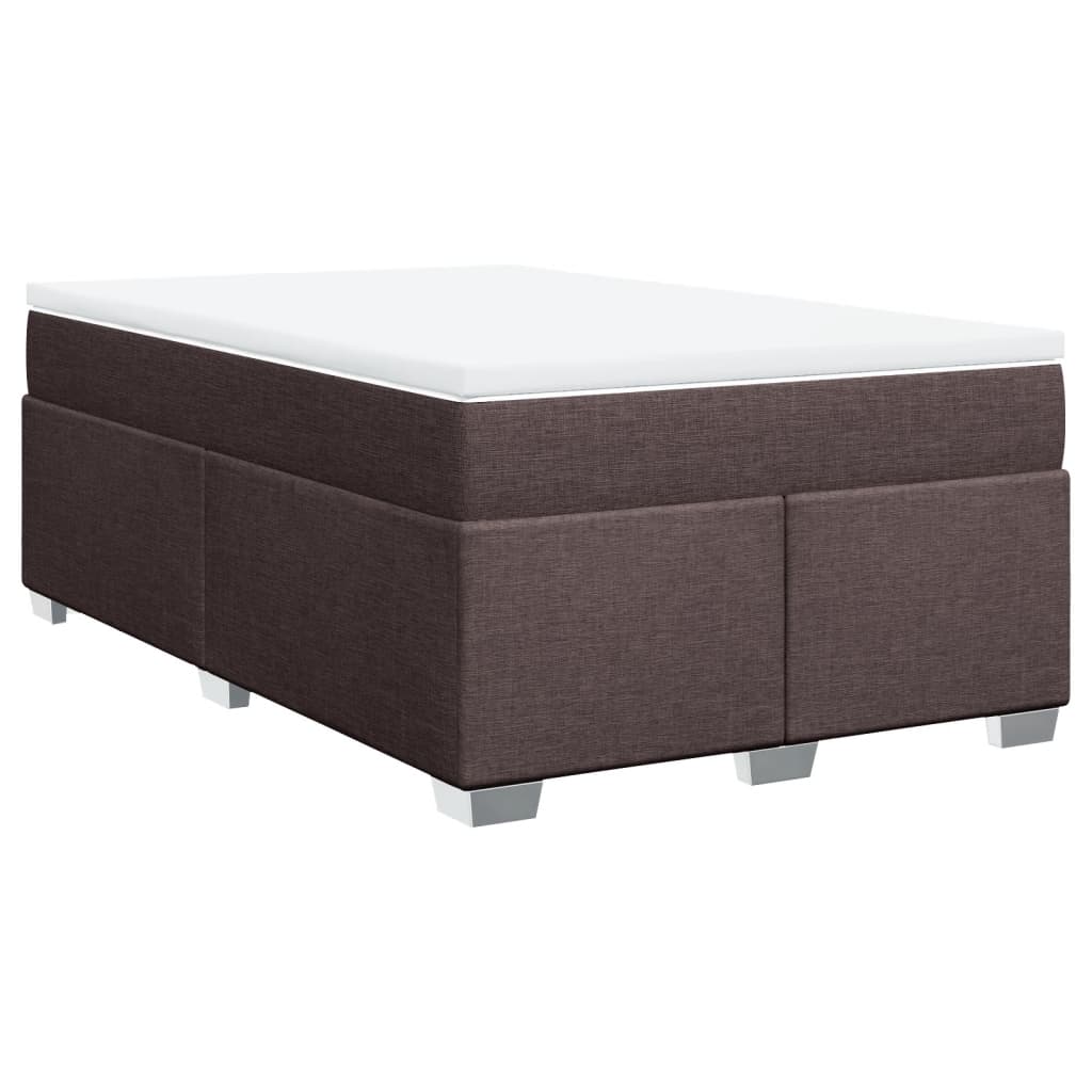 Boxspring met matras stof donkerbruin 120x200 cm is nu te koop bij PeponiXL, paradijselijk wonen!