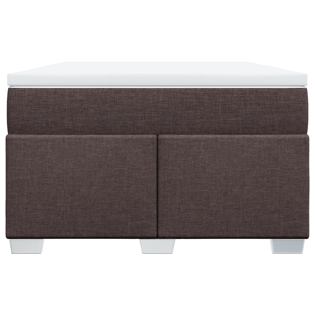 Boxspring met matras stof donkerbruin 120x200 cm is nu te koop bij PeponiXL, paradijselijk wonen!