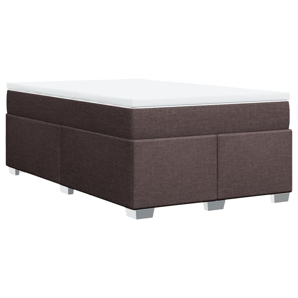 Boxspring met matras stof donkerbruin 120x200 cm is nu te koop bij PeponiXL, paradijselijk wonen!