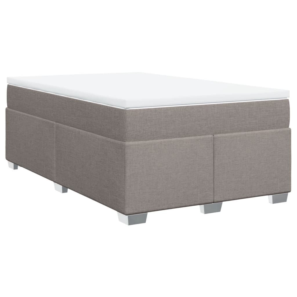 Boxspring met matras stof taupe 120x200 cm is nu te koop bij PeponiXL, paradijselijk wonen!