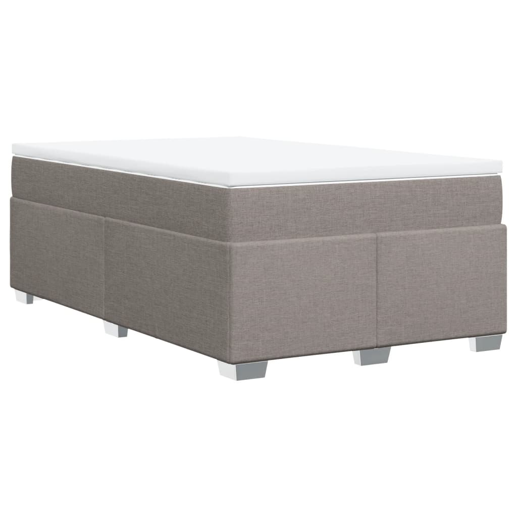 Boxspring met matras stof taupe 120x200 cm is nu te koop bij PeponiXL, paradijselijk wonen!