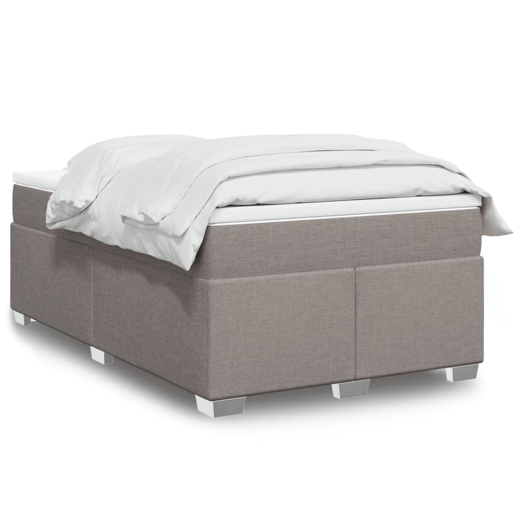 Boxspring met matras stof taupe 120x200 cm is nu te koop bij PeponiXL, paradijselijk wonen!