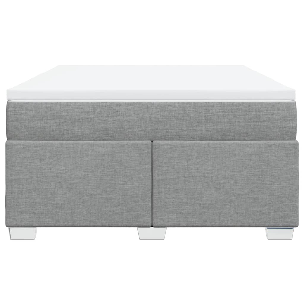 Boxspring met matras stof lichtgrijs 140x190 cm is nu te koop bij PeponiXL, paradijselijk wonen!