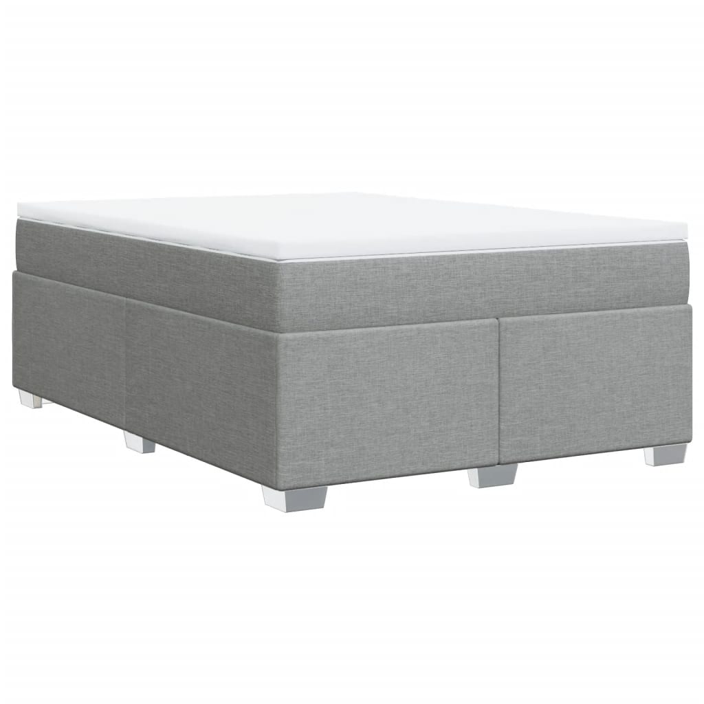 Boxspring met matras stof lichtgrijs 140x190 cm is nu te koop bij PeponiXL, paradijselijk wonen!
