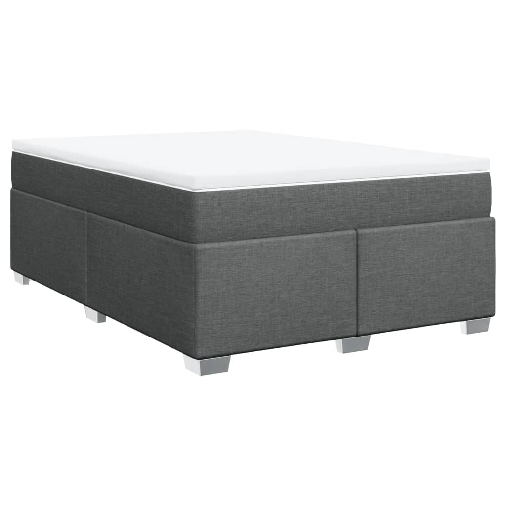Boxspring met matras stof donkergrijs 140x190 cm is nu te koop bij PeponiXL, paradijselijk wonen!